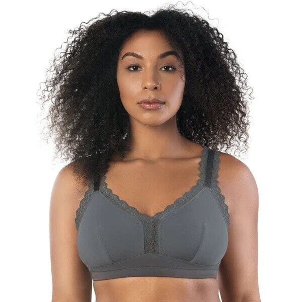 Parfait Womens Dalis Wire Free Bralette Style P5641 -- Charcoal NWT